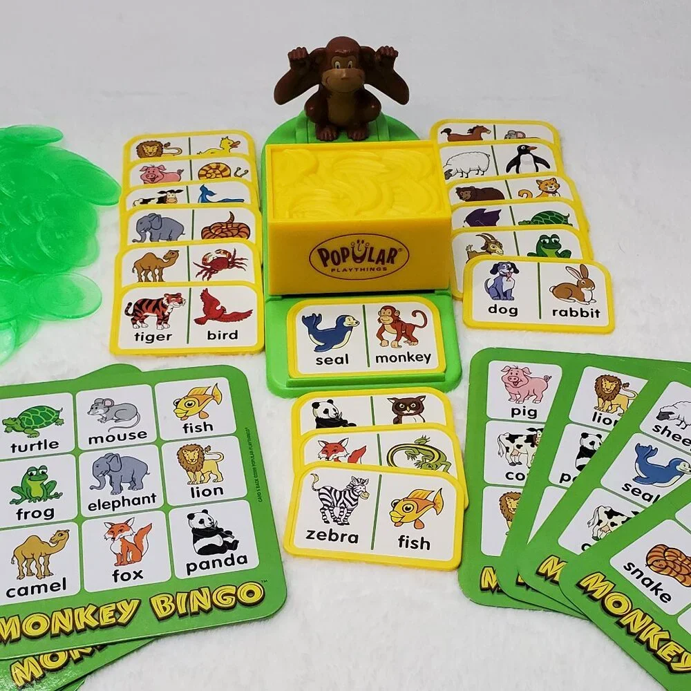 Monkey Bingo Game Kids Children Family